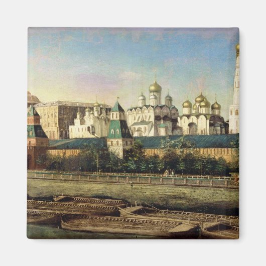 Uitzicht van het Kremlin in Moskou uit de Embankat Magneet (Voorkant)