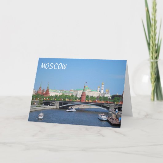 Uitzicht van het Kremlin van Moskou Kaart (Voorkant)