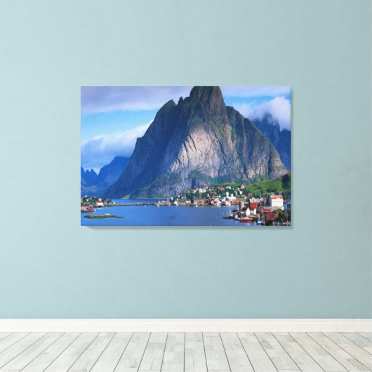 Uitzicht van het kustgebergte canvas afdruk (Insitu (Houten vloer))