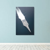 Uitzicht van het kustgevechtsschip canvas afdruk (Insitu (Houten vloer))