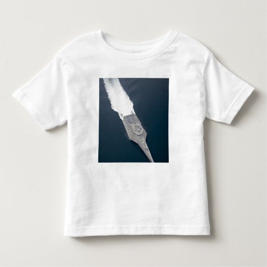 Uitzicht van het kustgevechtsschip kinder shirts (Voorkant)
