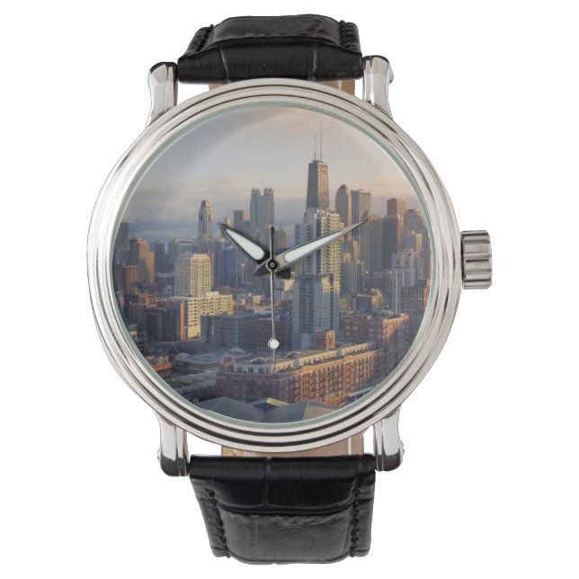 Uitzicht van het landschap met fantastisch licht horloge (Voorkant)