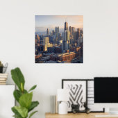 Uitzicht van het landschap met fantastisch licht poster (Thuiskantoor)