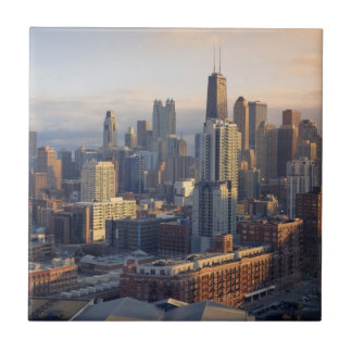 Uitzicht van het landschap met fantastisch licht tegeltje