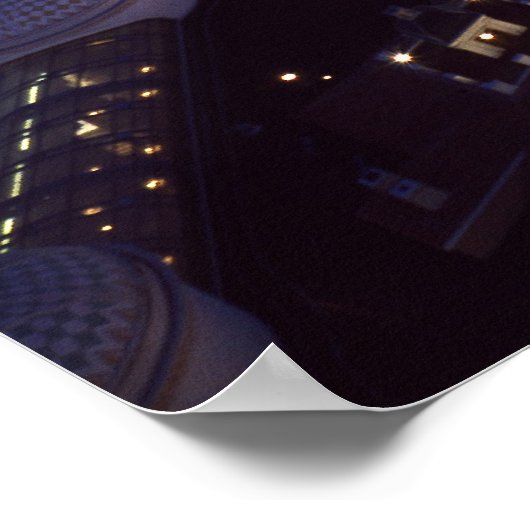 Uitzicht van het Las Vegas Strip 's nachts Poster (Hoek)