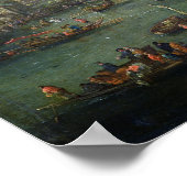 Uitzicht van het Louvre en de Tour de Nesles Poster (Hoek)