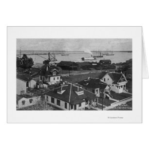 Uitzicht van het luchtwater van de eilanden en de