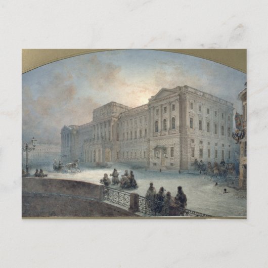 Uitzicht van het Mariinsky-paleis in de winter, 18 Briefkaart (Voorkant)