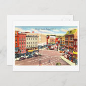  Uitzicht van het marktplein in Bangor, Maine, Briefkaart (Voorkant / Achterkant)