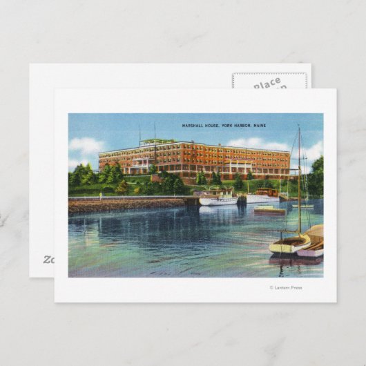 Uitzicht van het Marshall House Briefkaart (Voorkant / Achterkant)