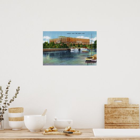 Uitzicht van het Marshall House Poster (Keuken)