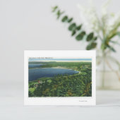 Uitzicht van het Massabesic Lake bij de stad Briefkaart (Staand voorkant)