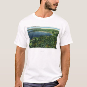 Uitzicht van het Massabesic Lake bij de stad T-shirt