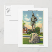 Uitzicht van het Massasoit standbeeld # 2 Briefkaart (Voorkant / Achterkant)