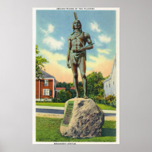 Uitzicht van het Massasoit standbeeld # 2 Poster