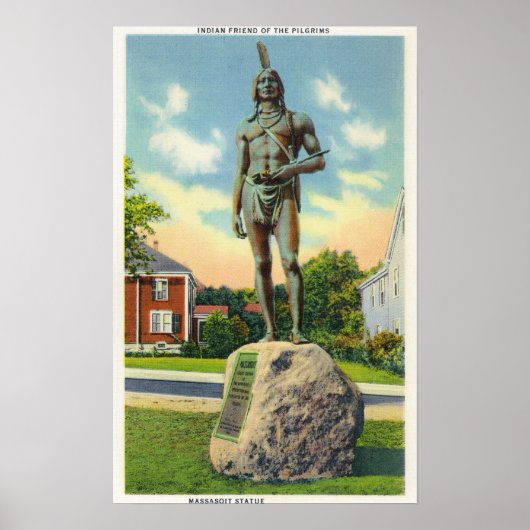 Uitzicht van het Massasoit standbeeld # 2 Poster (Voorkant)