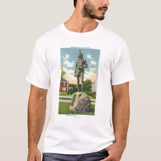 Uitzicht van het Massasoit standbeeld # 2 T-shirt (Voorkant)