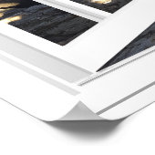 Uitzicht van het mediterrane kunstvenster poster (Hoek)