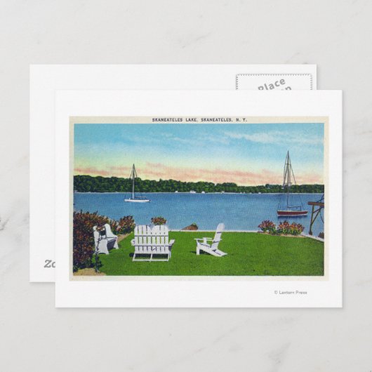 Uitzicht van het meer briefkaart (Voorkant / Achterkant)