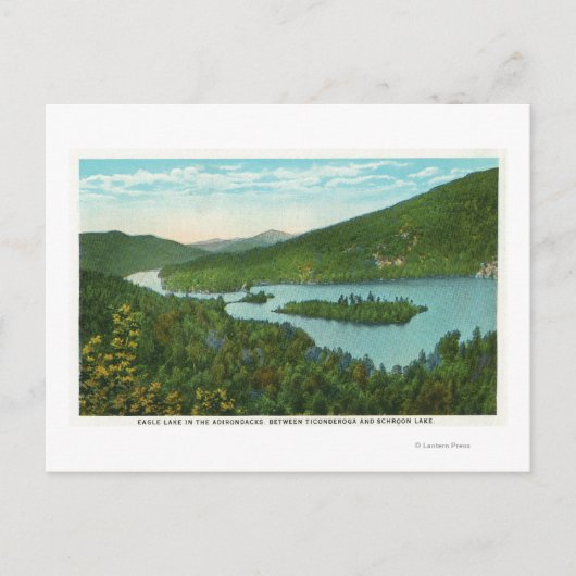 Uitzicht van het meer briefkaart (Voorkant)