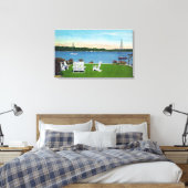 Uitzicht van het meer canvas afdruk (Insitu (Slaapkamer))