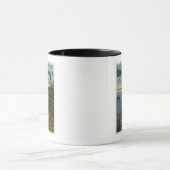 Uitzicht van het meer door suikerpijnbomen mok (Midden)