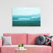 Uitzicht van het meer en de bergen canvas afdruk (Insitu (Woonkamer))