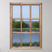 Uitzicht van het meer en van de Hills van een Vens Poster (Voorkant)