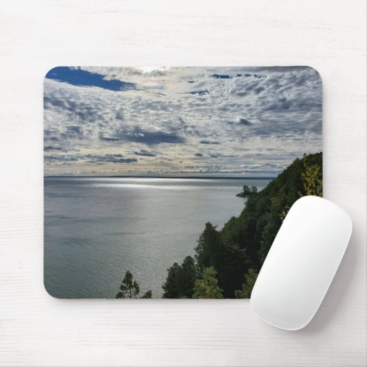 Uitzicht van het meer Huron, Mackinac Muismat (Met muis)