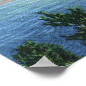 Uitzicht van het meer Sunrise van Buck Mountain Poster (Hoek)