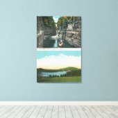 Uitzicht van het meer van Abruikbare Chasm en Sara Canvas Afdruk (Insitu (Houten vloer))