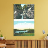 Uitzicht van het meer van Abruikbare Chasm en Sara Canvas Afdruk (Insitu (Woonkamer))