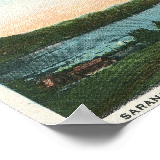 Uitzicht van het meer van Abruikbare Chasm en Sara Poster (Hoek)