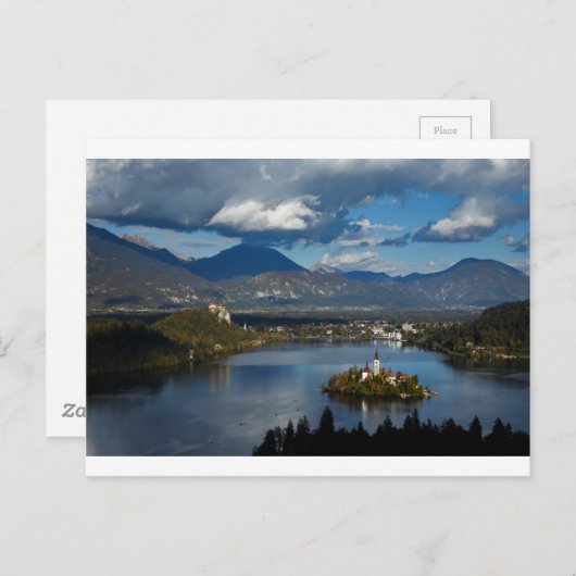 Uitzicht van het meer van Bled uit Ojstrica Briefkaart (Voorkant / Achterkant)