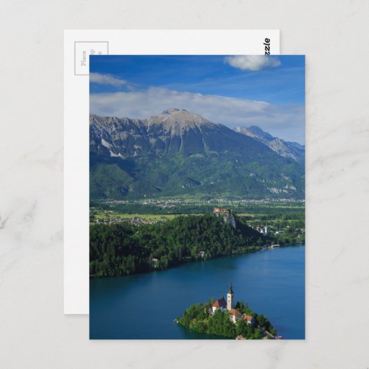 Uitzicht van het meer van Bled van Mala Osojnica Briefkaart (Voorkant / Achterkant)