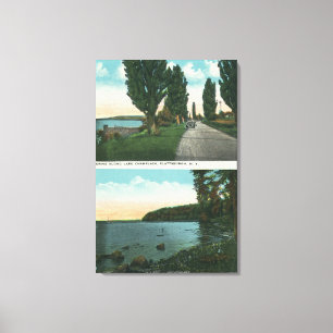 Uitzicht van het meer van ChamPlaarddrive Canvas Afdruk