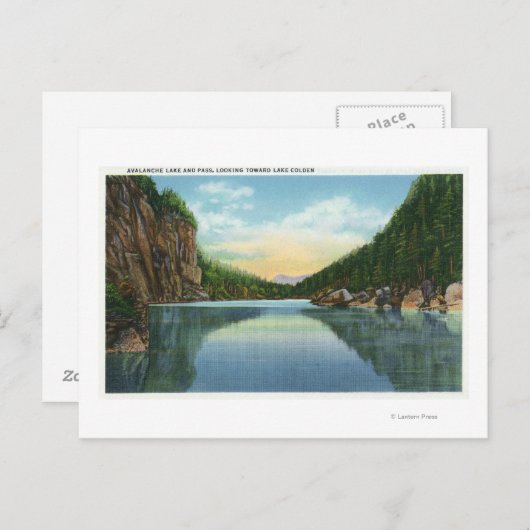 Uitzicht van het meer van Colden van het meer van  Briefkaart (Voorkant / Achterkant)