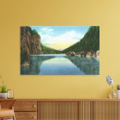 Uitzicht van het meer van Colden van het meer van  Canvas Afdruk (Insitu (Woonkamer))