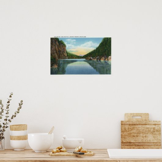 Uitzicht van het meer van Colden van het meer van  Poster (Keuken)