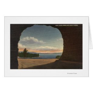 Uitzicht van het meer van de Cave Rock Tunnel