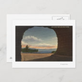 Uitzicht van het meer van de Cave Rock Tunnel Briefkaart (Voorkant / Achterkant)