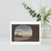 Uitzicht van het meer van de Cave Rock Tunnel Briefkaart (Staand voorkant)