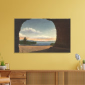 Uitzicht van het meer van de Cave Rock Tunnel Canvas Afdruk (Insitu (Woonkamer))