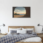 Uitzicht van het meer van de Cave Rock Tunnel Canvas Afdruk (Insitu (Slaapkamer))