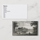 Uitzicht van het meer van de centrale loopbaan in visitekaartje (Voorkant / Achterkant)