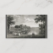 Uitzicht van het meer van de centrale loopbaan in visitekaartje (Achterkant)