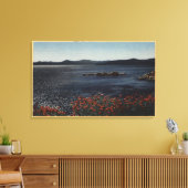 Uitzicht van het meer van de noordelijke Shores Canvas Afdruk (Insitu (Woonkamer))