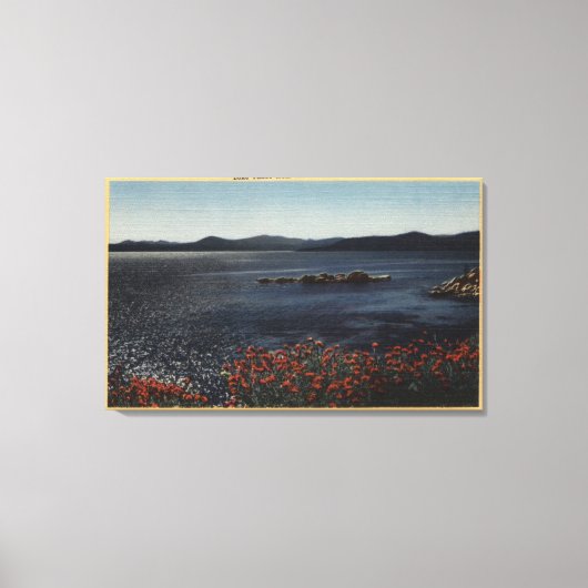 Uitzicht van het meer van de noordelijke Shores Canvas Afdruk (Voorkant)