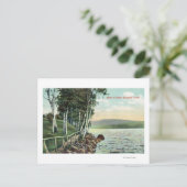 Uitzicht van het meer van de Shore Briefkaart (Staand voorkant)