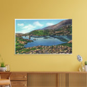 Uitzicht van het meer van de wolken canvas afdruk (Insitu (Woonkamer))